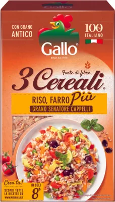 Produktbild von 12x Gallo Riso Rise 3 Cereali 800g