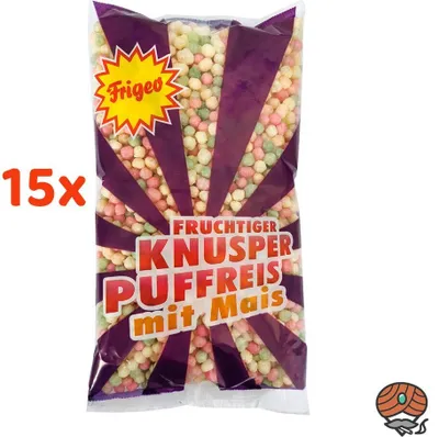 Produktbild von Frigeo Knusper Puffreis 15x 80g Beutel
