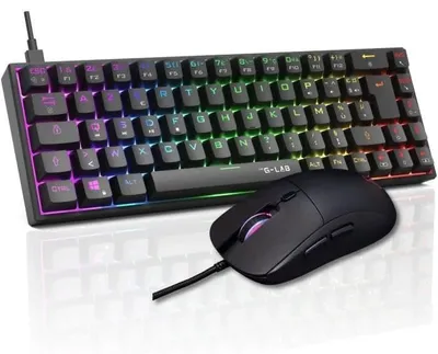 Imagen del producto de Kit de juego mecánico 2 en 1 para eSports: G-Lab COMBO TITAN. Incluye: ratón de 12800 DPI y teclado mecánico