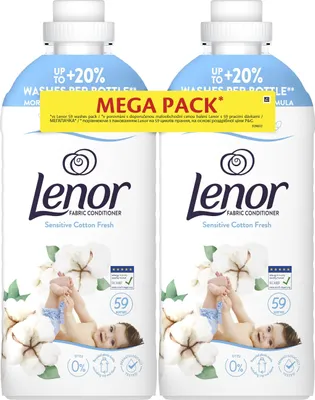 Produktbild von LENOR Sensitive Baumwolle Fresh 2× 1,239 l (118 praní)