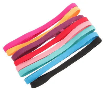 Produktbild von Set mit 8 elastischen Sport-Haarbanden – Rutschfest für Yoga und Fitness