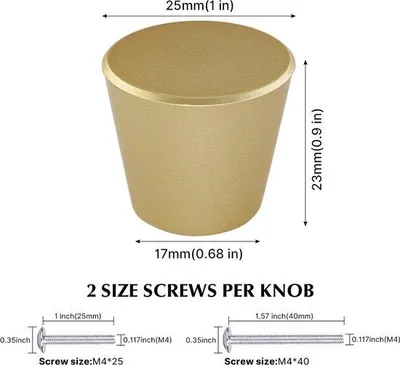 Produktbild von Goldschlosszubehör für Möbel, 10 Stück, Gussgold, Kastgriffe, Ladeknöpfe, für Kommode