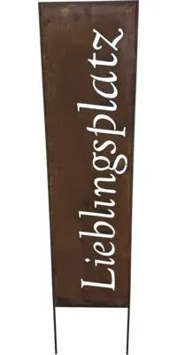 Produktbild von Metallwand Lafiora Lieblingsplatz Metall 35 x 150 cm rostbraun