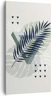 Produktbild von Bild auf Leinwand - Leinwandbild - Einteilig - Monstera Palme Grafik - 55x100cm - Wand Bild - Wanddeko - Wandbilder - Leinwanddruck - Bilder - Wanddekoration - Leinwand bilder - PA55x100-4519