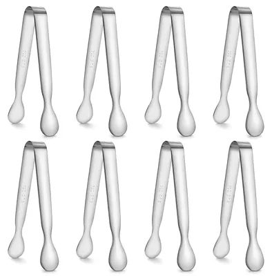 Produktbild von Zuckerzange aus Edelstahl - 8 Stück Set - für Eiswürfel und Candybar - 11 cm Länge