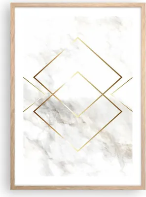 Produktbild von Gerahmtes Poster - Rahmen in heller Eiche - Abstraktion modern - 50x70 cm - Wand Bild - Wanddeko - Wandbilder - Wandposter - Bilderrahmen - Bilder - Kunstdruck - Wandbild - P2NPA50x70-4022
