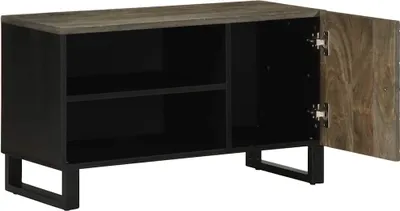Immagine prodotto di Mobile Porta TV Nero 80x33x46 cm in Legno Massello di Mango