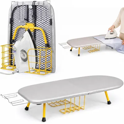 Image de Omgoods - Table de repassage gain de place avec surface résistante à la chaleur, 81 x 28 cm