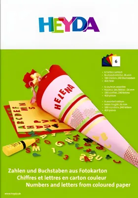 Produktbild von Zahlen und Buchstaben-Bastelmappe 23 x 33 cm