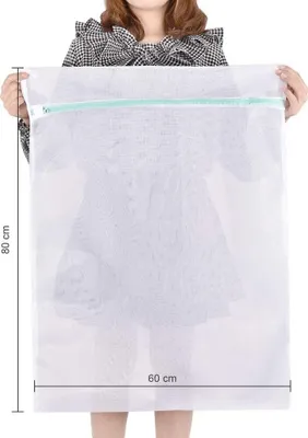 Zdjęcie produktu dla Siatka na pranie duża, worek na pranie 60x80cm 2 sztuki Worek na pranie wielokrotnego użytku z zamkiem błyskawicznym Duży worek na pranie Worek na pranie Worek na pranie Pralka