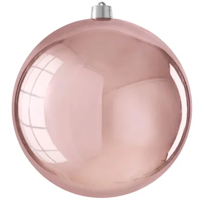 Produktbild von Annastore Weihnachtskugeln groß für den Außenbereich, Christbaumkugeln zur Dekoration, Christbaumschmuck wetterfest - Rosa glänzend, Ø 30 cm