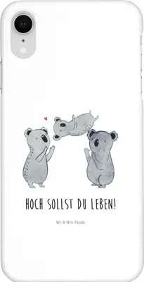 Produktbild von Mr. & Mrs. Panda Iphone XR Handyhülle Koalas Feiern - Weiß - Geschenk, Geburtstag, Premium Kunststoff, Happy Birthday, Familie, Liebe, Herzlichen Glückwunsch, Handy Case