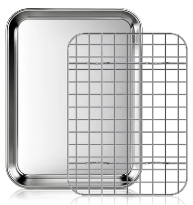 Immagine prodotto di Piastra da forno con griglia di raffreddamento, 23,5 x 17,5 cm