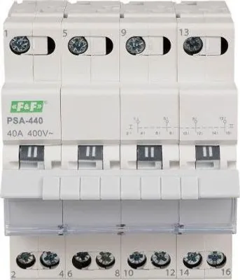 Obrázek produktu pro Instalační spínač Síťová jednotka 40A 4pólová F&F