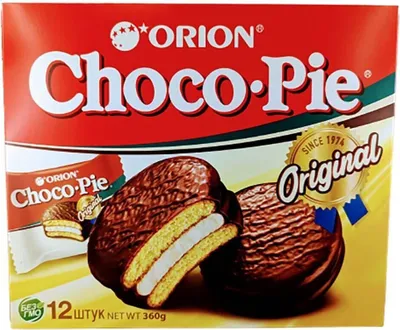 Produktbild von Orion Kekse Choco Pie 12er Pack Marshmallow Schaumzucker Füllung & Schoko