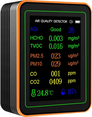 Produktbild von miernik jakości powietrza 10 w 1 PM2.5 PM10 CO CO2 TVOC HCHO AQI Tester temperatury, wilgotności i widoku krzywej Urządzenie do pomiaru CO2 z 2,8-calowym kolorowym wyświetlaczem TFT Detektor dwutlenku węgla