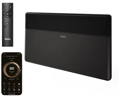Immagine prodotto di Pannello radiante elettrico - 2000 W - Nero - Controllo Wi-Fi - Per uso interno