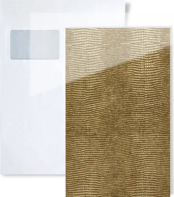 Produktbild von 1 MUSTERSTÜCK WallFace S-16982 DIN A5 | Wandpaneel Muster LEGUAN GOLD AR+