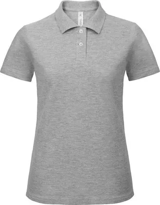 Produktbild von Damen-Poloshirt, Kurzarm - B&C ID.001/W - heather grey - Größe M