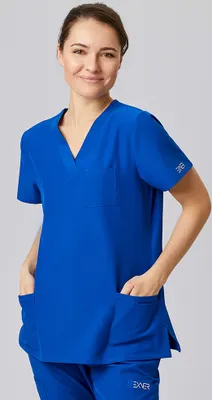 Produktbild von Damen Kasack, Sportsline, regular fit, V-Ausschnitt, halbarm