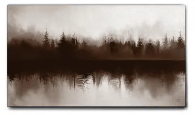 Immagine prodotto di Giallobus - 02 - Orizzonti di alberi 2 - Giallobus - 140L x 80l cm - Quadro - Tela Canvas Telaio Standard