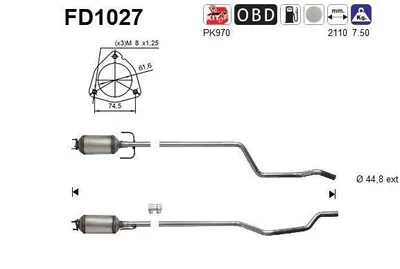 Obrázek produktu pro Filtr Pevných Částic Dpf Opel Meriva A 1.3Cdti Euro 4
