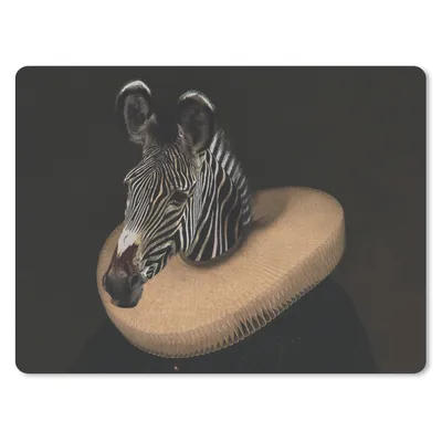 Produktbild von MuchoWow® Mauspad Mousepad Zebra - Gemälde - Alte Meister 23x19 cm - Mousepads - Maus Mat - Pad - Mausunterlage - Schreibtischunterlage - Mauspad