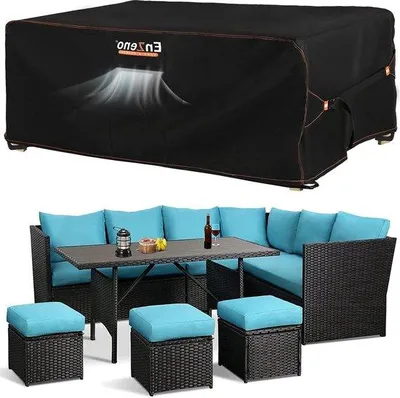 Produktbild von Famanu Abdeckhaube rechteckig wasserdicht 420D Oxford-Gewebe - Für Gartenmöbel - 250x250x90 cm
