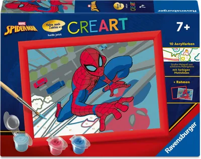 Produktbild von Ravensburger CreArt - Malen nach Zahlen 12023109 - Der legendäre Spider-Man - Kinder ab 7 Jahren