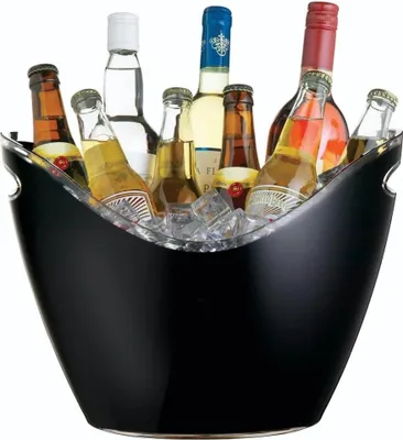 Produktbild von Bieremmer für Feste und Grillpartys - 22 Liter, schwarzer Acryl-Getränkekühler