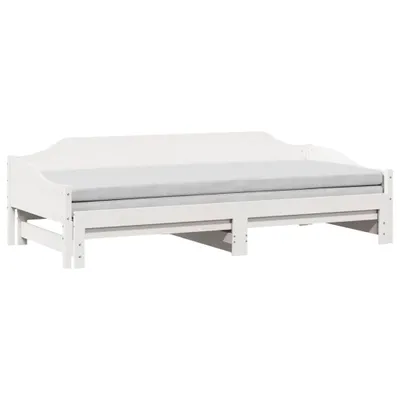 Immagine prodotto di Divano Letto con Letto Estraibile Bianco 90x190cm Massello Pino
