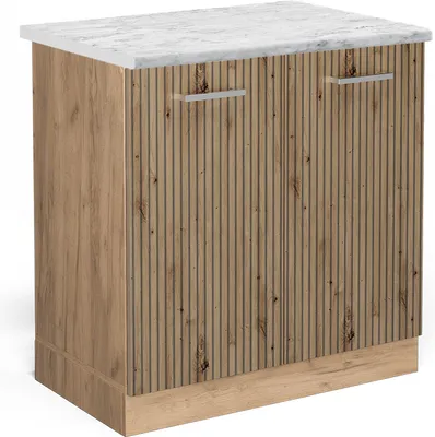 Immagine prodotto di Mobile lavello cucina Vicco R-Line Rovere artigianale 80 cm PL Marmo, Model 49122