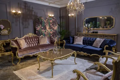 Produktbild von Sofa Barock Dreisitzer Couch Polster 3er Sofas Rokoko Möbel Luxus Couchen Stoff
