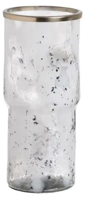 Produktbild von Vase – Weißer Champagner – Aluminium, Kristall – 18,5 x 18,5 x 39 cm