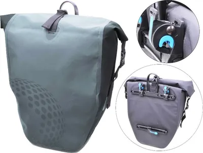 Produktbild von Filmer Premium 49611 Fahrradtasche Trekking für Gepäckträger - grau