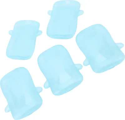 Imagen del producto de 5 unidades de sujetadores para bolsas de alimentos a prueba de aplastamiento, dispensador de jugo para bebés a prueba de fugas, color azul