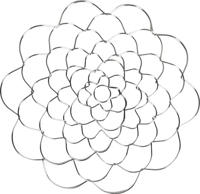 Produktbild von Wiederverwendbares Blumengitter aus Edelstahldraht, Blumenhalter in Blumenform für Vasen-Blumenarrangements und Pflanzenpräsentation