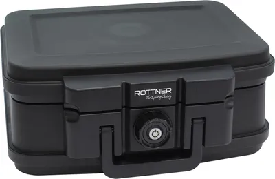 Obrázok produktu pre Rottner Fire Data 1 ohňovzdorný box čierny | 	Cylindrický zámok  | 38.2 x 16.5 x 32.4 cm