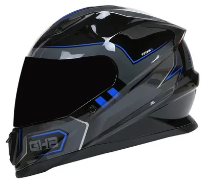 Obrázok produktu pre Motocyklová prilba, DOT, antiváglový štít, čierno-modrá, veľkosť XL