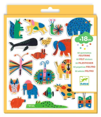 Produktbild von Djeco-60 Filzsticker - Überall Tiere