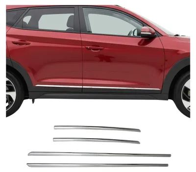 Image de Garniture Baguette de porte latérale pour Hyundai Tucson 2015-2021 inox 4Pcs, Image générée par une IA