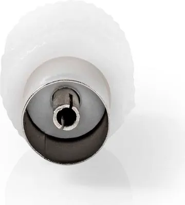 Immagine prodotto di IEC (coassiale) | Dritto | Maschio / Femmina | Nichelato | 75 Ohm | Vite | Diametro ingresso cavo: 7,0 mm | Metallo / PVC | Bianco | 2 pz. | Scatola