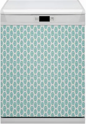 Produktbild von Dekorative Magnetmatte Küche Geschirrspüle 60x70 cm  Magnet für Spülmaschine  - Grüne Blätter