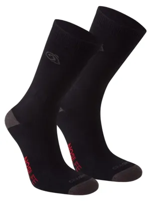 Obrázek produktu pro Craghoppers – ponožky s ochranou proti hmyzu pro muže/ženy, unisex (balení po 2 kusech) CG2111 (velikost 35,5–38) (černá/tmavě šedá)