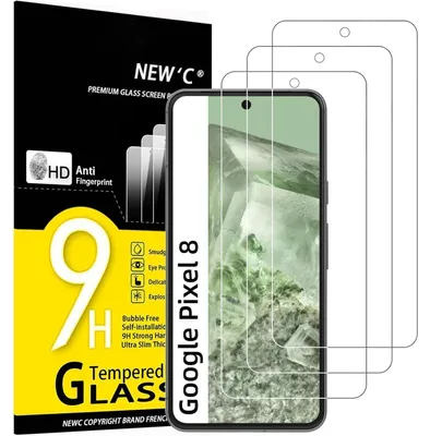Productafbeelding van Beschermfolie van gehard glas voor Google Pixel 8, 3 stuks, hardheid 9H, 0,33 mm, ultrahelder