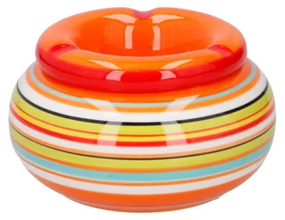 Produktbild von Aschenbecher - Keramik - gefarbt mit Orange - Sturm Aschenbecher - D11 cm