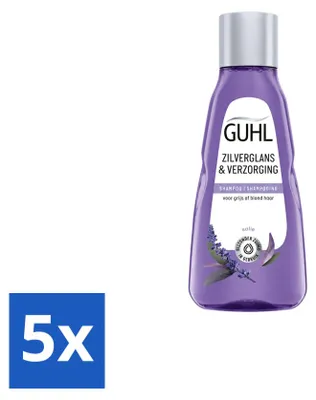 Obrázok produktu pre 5 ks šampónu Guhl Silberglanz & Pflege – 50 ml – výhodný balík – 5 kusov
