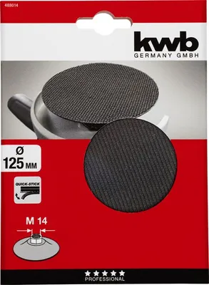 Produktbild von kwb 488014, Plattenschleifer, Jede Marke, 12,5 cm, Schwarz, 1 Stück(e)