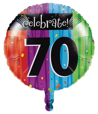 Produktbild von 70. Geburtstag "Celebrate" Folienballon