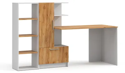 Zdjęcie produktu dla Biurko Vicco Tomy Biały/Dąb goldkraft 150 x 59 cm Zestaw 2 sztuk, Model 59190